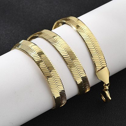 Латунные плоские ожерелья в виде змеи для женщин, стойки покрытие, долговечный, без кадмия и без свинца