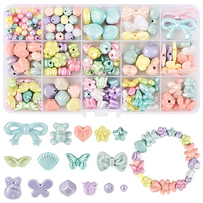 199 шт. непрозрачные акриловые бусины с имитацией жемчуга, разнообразные