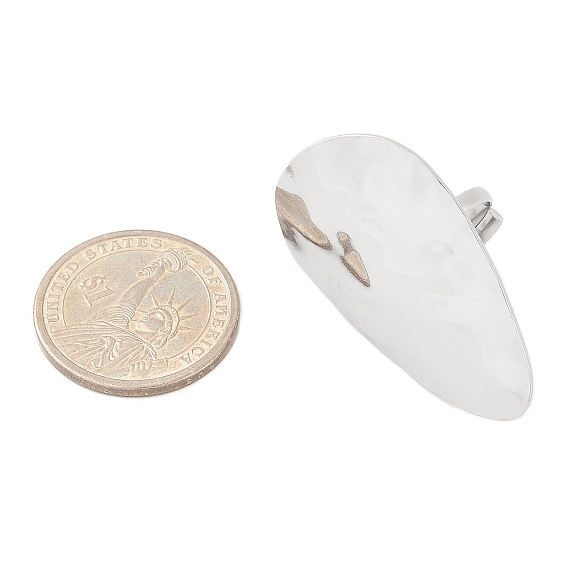 Антикоррозийные 304 открытые манжетные кольца из нержавеющей стали в форме капли, Кольца для женщин