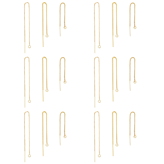 9 пары 3 стиль латунные серьги-гвоздики фурнитура, с петлями, долговечный, ушные резьбы