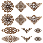 60шт 6 стиль железные филигранные соединительные звенья, разнообразные