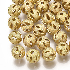 Brass Filigree Beads, Filigree Ball, Textured, Round, Real 18K Gold Plated