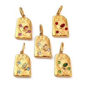 304 прелести нержавеющей стали, со стразами, ионное покрытие (ip), реальный 14 k позолоченный, прямоугольные