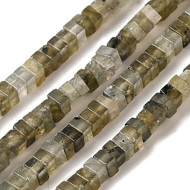 Natural Labradorite Beads Strands, Square