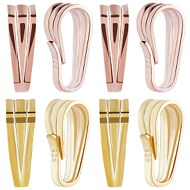 12 шт. 2 цвета 925 застежки-кнопки из стерлингового серебра