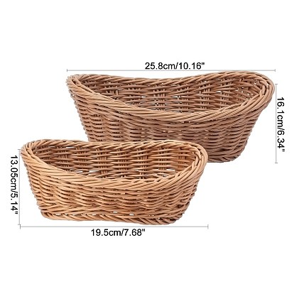 Polypropylene(PP) Storage Baskets, Woven Basket, for Nursery Baby Clothes, Toy, Makeup, Books, Towels