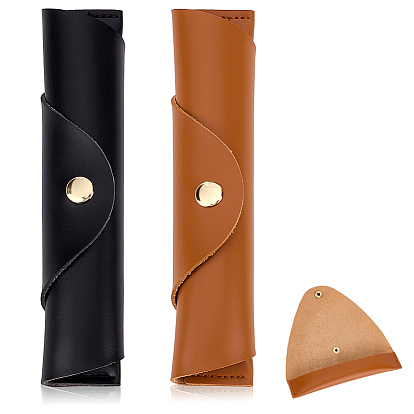 2шт. 2 цветов, пенал для ручек из искусственной кожи