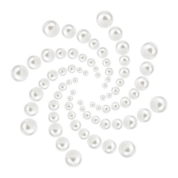 Imitation Pearl Acrylic Beads, Dyed, Round