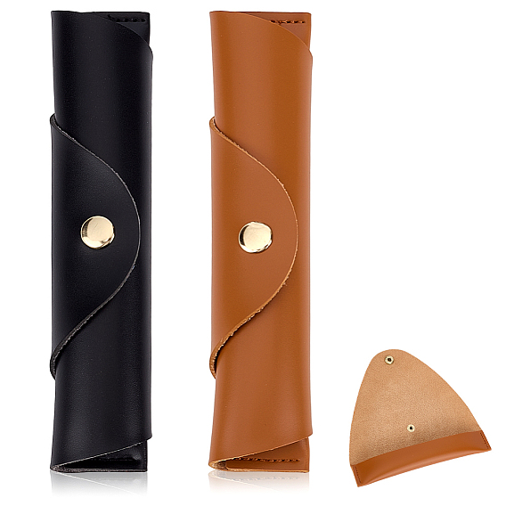 2шт. 2 цветов, пенал для ручек из искусственной кожи