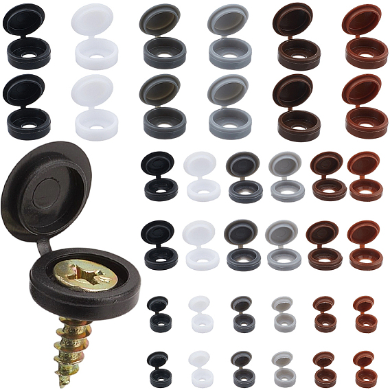 216шт 18 стили pp крышки головок винтов, для саморезов мебельный шкаф