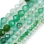 Натуральный зеленый бисер пряди оникс Агат, граненые, окрашенная и подогревом, круглые
