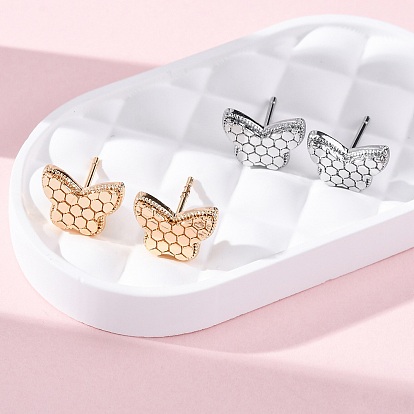 Латунь серьги, бабочка