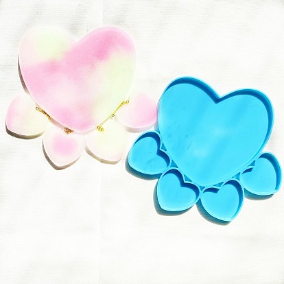 Heart DIY Food Grade Silicone Molds, Fondant Molds, Chocolate, Candy, UV Resin & Epoxy Resin Jewelry Making