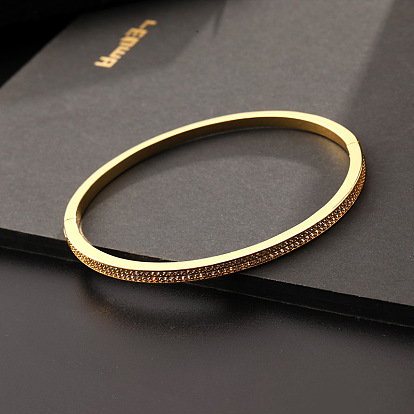 Minimalist Open Bangle Bracelet for Women - European and American Style Luxury Design