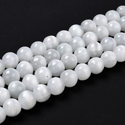 Natural Selenite Beads Strands, Round