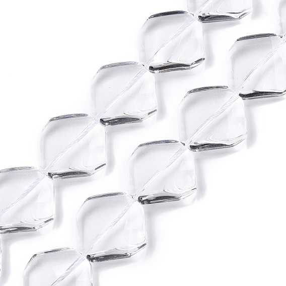Прозрачные стеклянные бусины, ромб