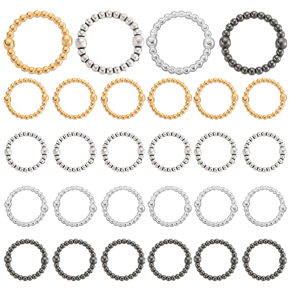 100шт 4 цвета сплава бусины рамка, круглые кольца