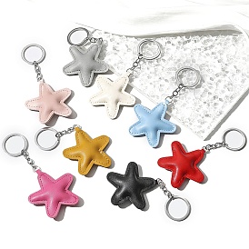 Imitation Leather Keychains, Bag Purse Decorations, Star