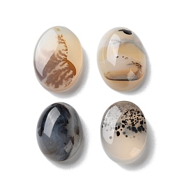 Натуральные дендритные агатовые кабошоны, половину овальной