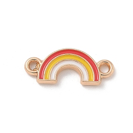 Alloy Colorful Enamel Rainbow Connector Charms, Cadmium Free & Lead Free