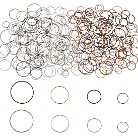 320 pcs 8 anneaux de liaison en laiton de style