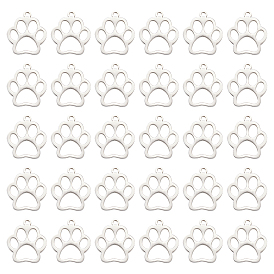 30шт. 201 подвески для домашних животных из нержавеющей стали, ручная полировка, собака след