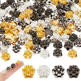 120 шт 4 цвета бусины из сплава тибетского стиля, цветок