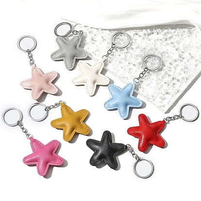 Брелки из искусственной кожи, украшения для сумок и кошельков, звезда