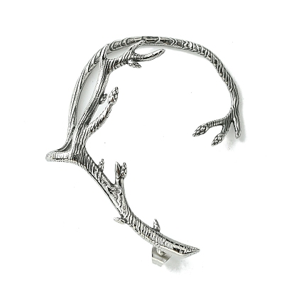 316 серьги-гвоздики из хирургической нержавеющей стали, Серьги-манжеты с подвеской на ветку для мужчин и женщин, право