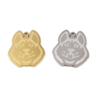 201 Stainless Steel Pendants, Sled Dog Charm