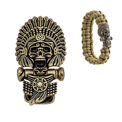 Латунные застежки-карабины, Индийская череп