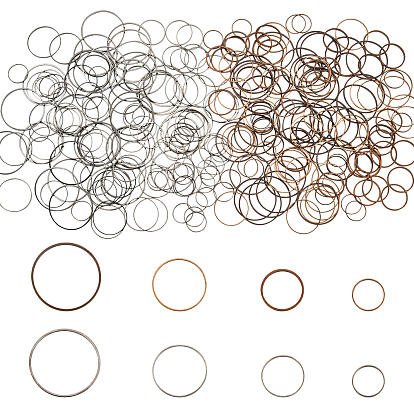 320 pcs 8 anneaux de liaison en laiton de style