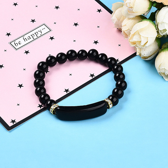 Браслеты из натурального и синтетического бисера, с латунной бисера