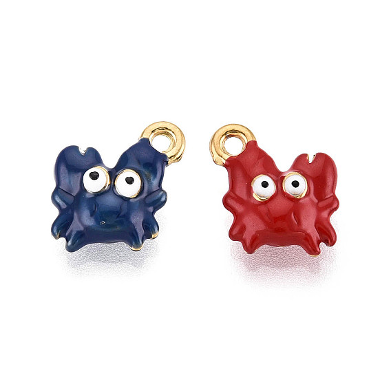 304 нержавеющей стальной эмали подвески, крабовые прелести, без свинца и без кадмия, реальный 18 k позолоченный