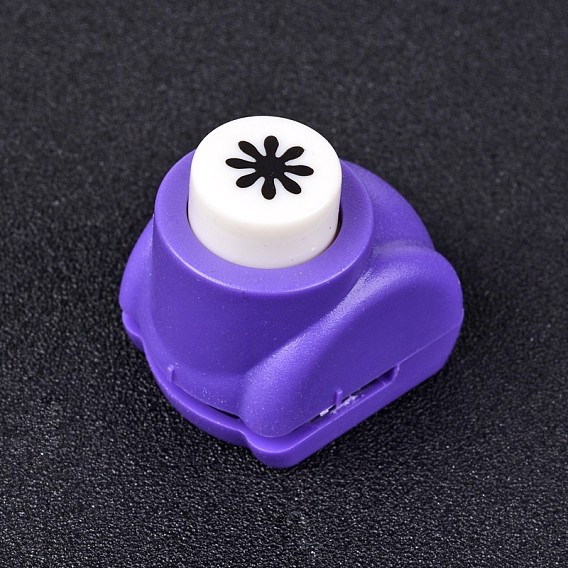 Random Single Color or Random Mixed Color Mini Plastic Craft Paper Punch Sets for Scrapbooking & Paper Crafts, Paper Shapers, Snowflake, 33x26x32mm