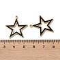 304 Stainless Steel Pendants, with Enamel, Star Charm