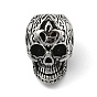 316 европейские бусины из хирургической нержавеющей стали, бусины с большим отверстием, череп