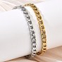 304 Stainless Steel Twisted Chain Hinged Cuff Bangles