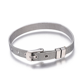 304 correas de reloj de acero inoxidable, reloj de la correa encantos ajuste de diapositivas