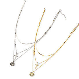 925 Sterling Silver 3 Layer Necklaces