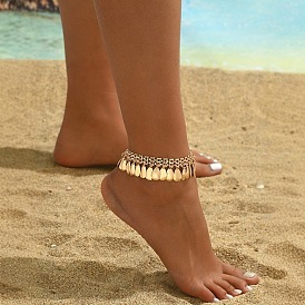 Женские браслеты на ногу из богемной латуни с каплевидными кисточками