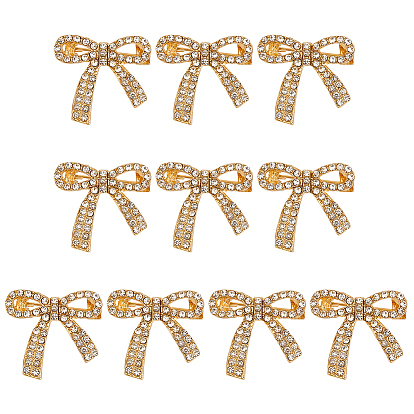 10 шт. брошь из сплава со стразами, бантом