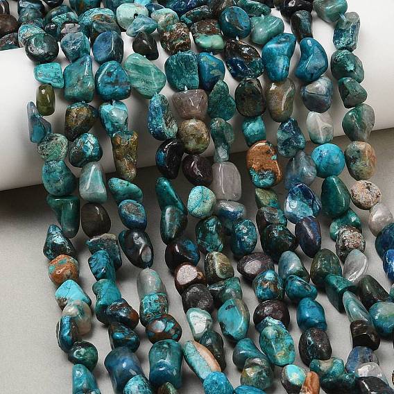 Природные хризоколлу бисер нитей, самородки, упавший камень