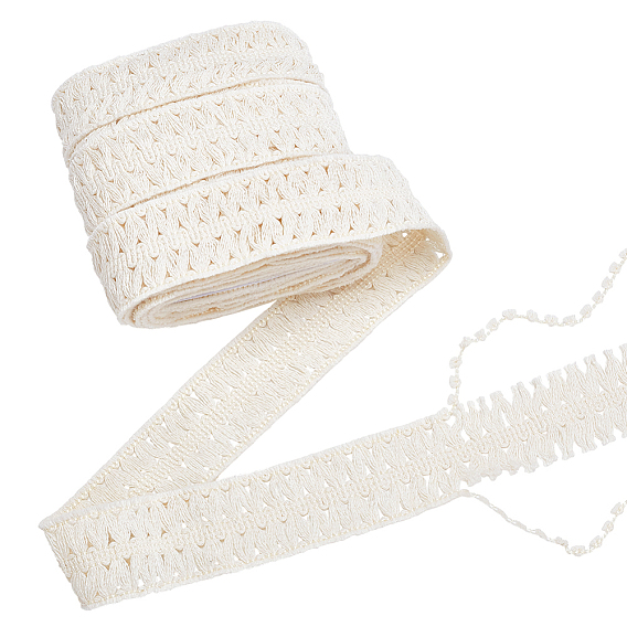 Ruban de dentelle à pompons en coton, pour accessoires de vêtement, décoration cadeau