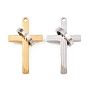 201 подвески из нержавеющей стали, крест с подвеской в виде кольца
