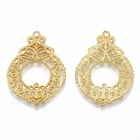 Brass Filigree Pendants, Nickel Free