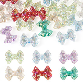 20прозрачные акриловые бусины с УФ-покрытием, радужный, бантом