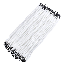 Câblés de polyester, avec un embout de cordon noir, pour la fabrication de poignée de corde de sac de cadeau de bricolage