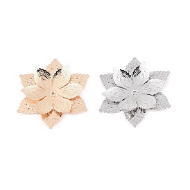 Шапочки и конусы для бусин, латунные, цветок