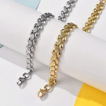 304 браслеты из нержавеющей стали с овальными звеньями для женщин